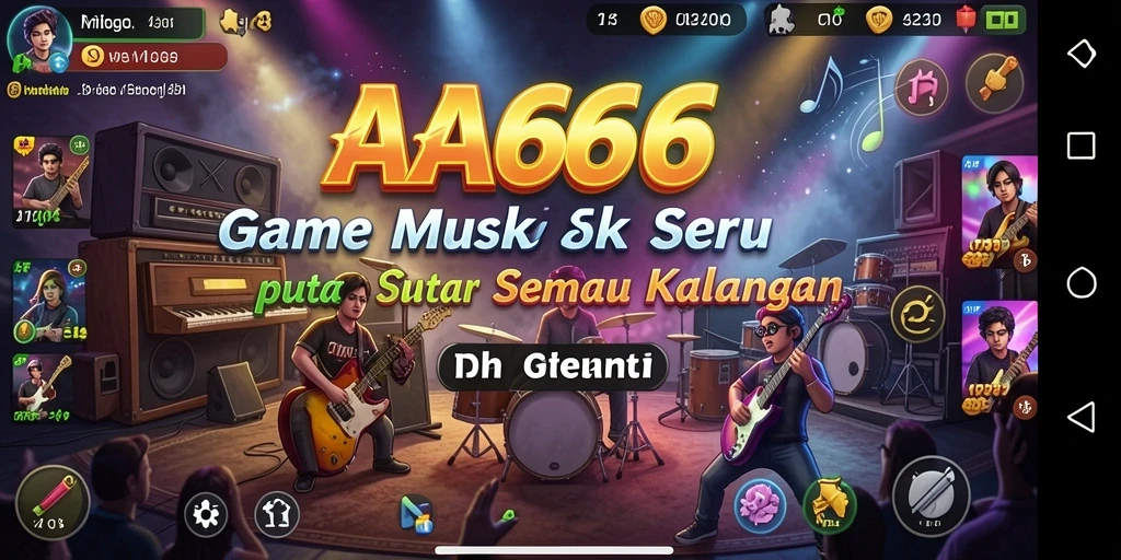 Screenshot gameplay AA666 yang menampilkan aksi musik yang seru.