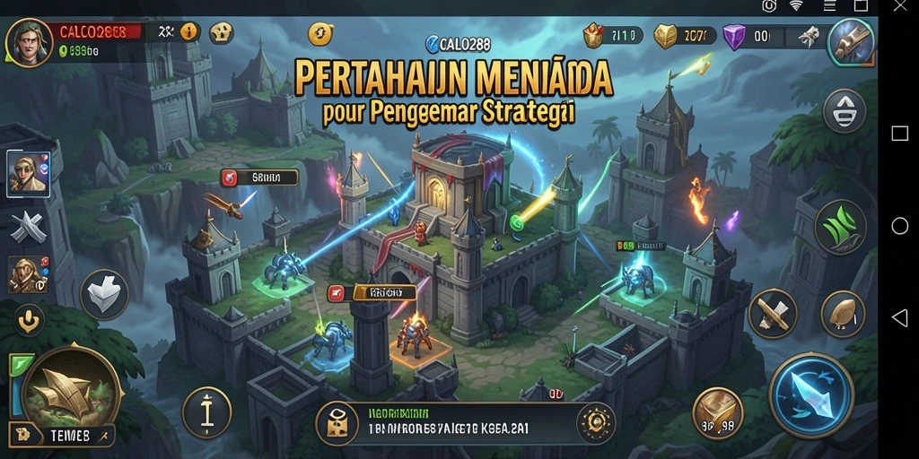 Tampilan gameplay Tower Defense seru di CALO288, pertahanan menara yang memukau.