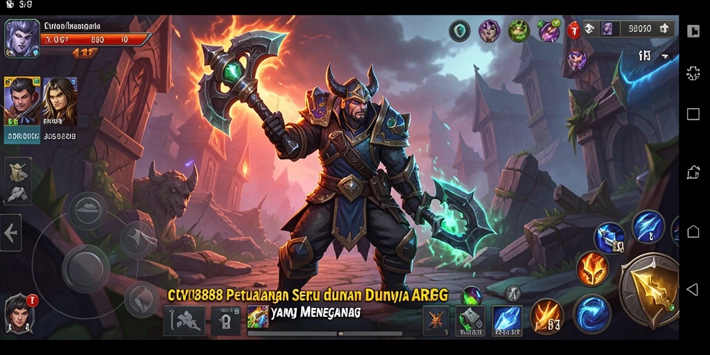 Screenshot gameplay CW8888 menampilkan pertempuran epik dalam dunia ARPG.