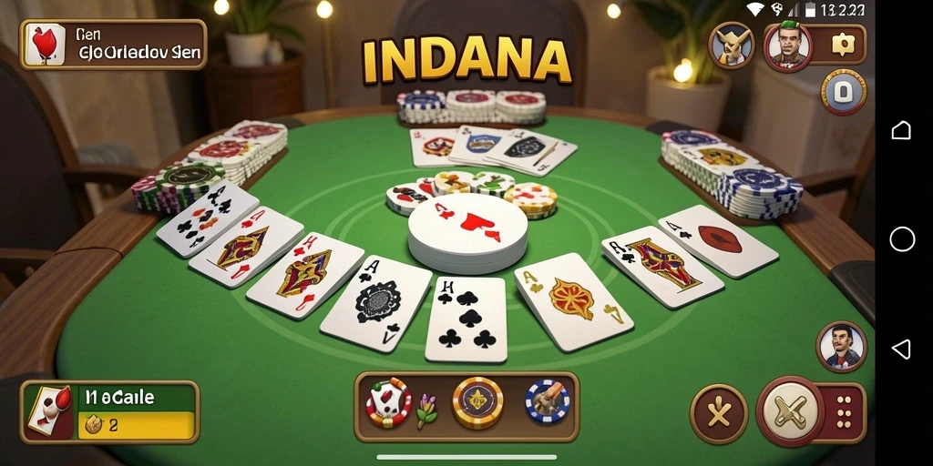 Tampilan gameplay seru di INDAAA yang menggambarkan permainan Gaple.