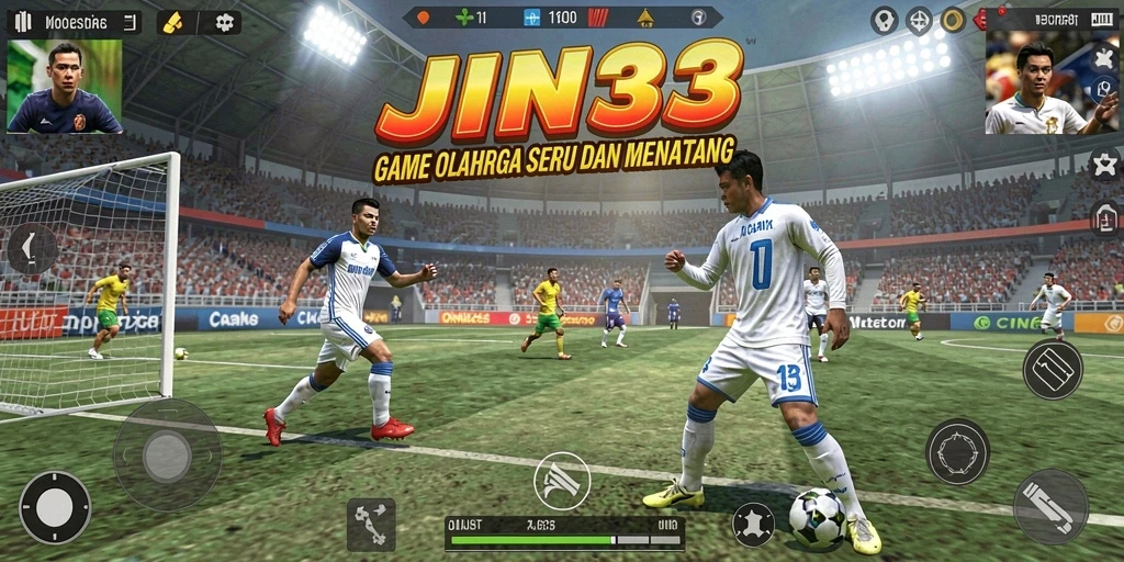 Tampilan gameplay JIN33 yang menampilkan aksi olahraga seru.