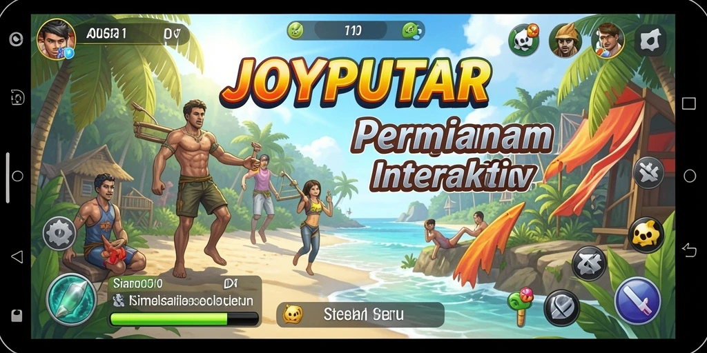Screenshot utama JOYPUTAR menampilkan gameplay simulation yang menarik.