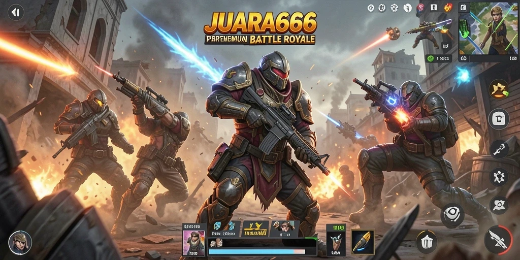 Tampilan seru aksi pemain di arena pertempuran JUARA666.
