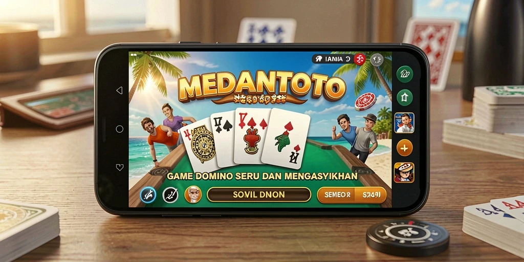 Screenshot gameplay MEDANTOTO menampilkan keseruan bermain Domino.