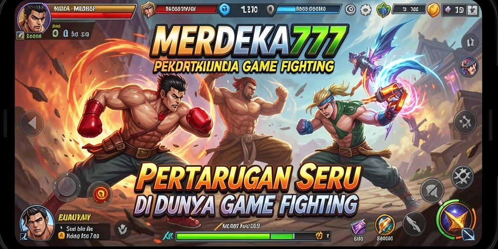 Screenshot yang menunjukkan pertarungan seru dalam MERDEKA777.