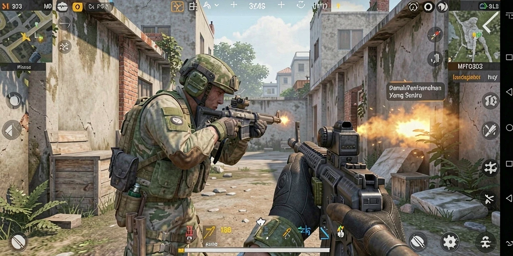 Tampilan grafik menakjubkan dari gameplay intens MPO303.