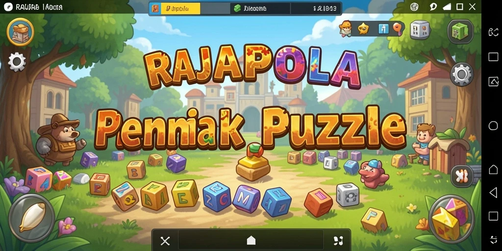 Tampilan gameplay RAJAPOLA yang menguji logika dan kreativitas pemain.