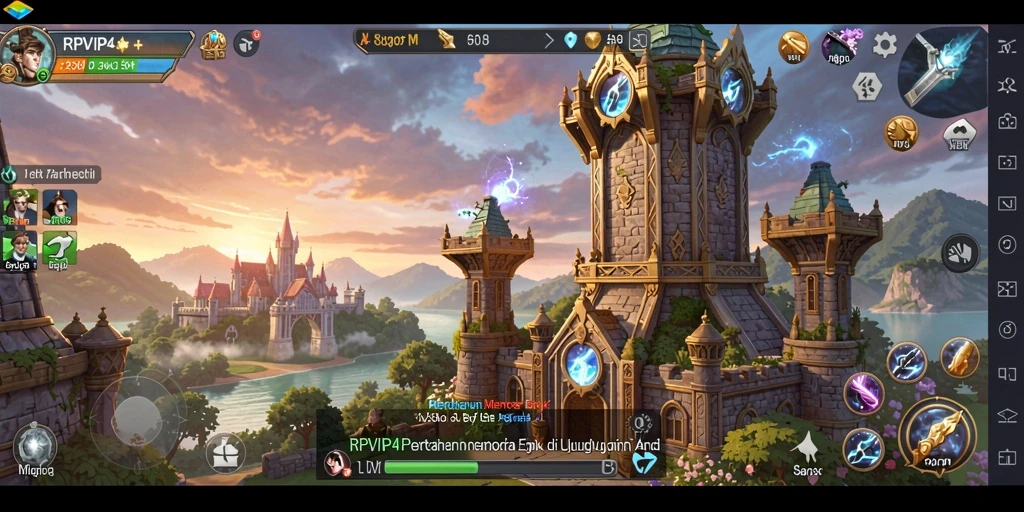 Tampilan gameplay RPVIP4 dengan strategi menara pertahanan yang menawan.