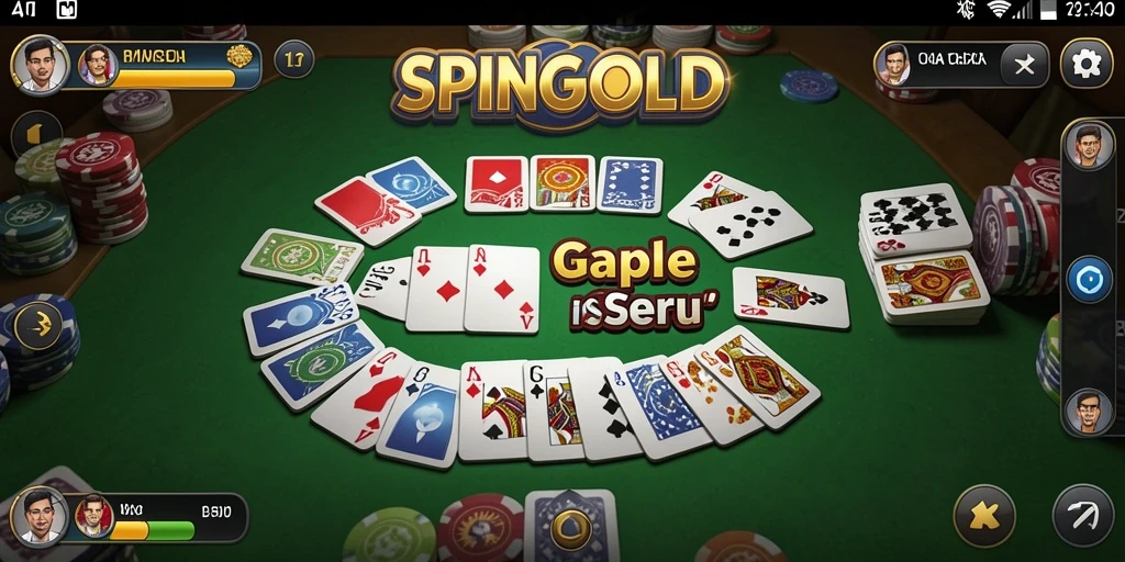 Gameplay menarik SPINGOLD menunjukkan serunya bermain Gaple.