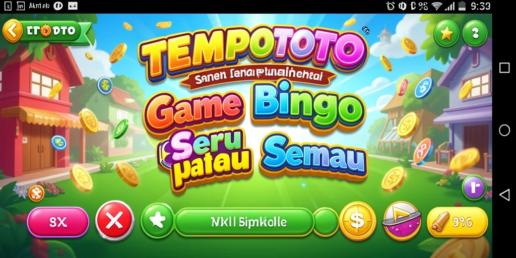 Screenshot TEMPOTOTO menunjukkan keseruan gameplay Bingo yang menghibur.